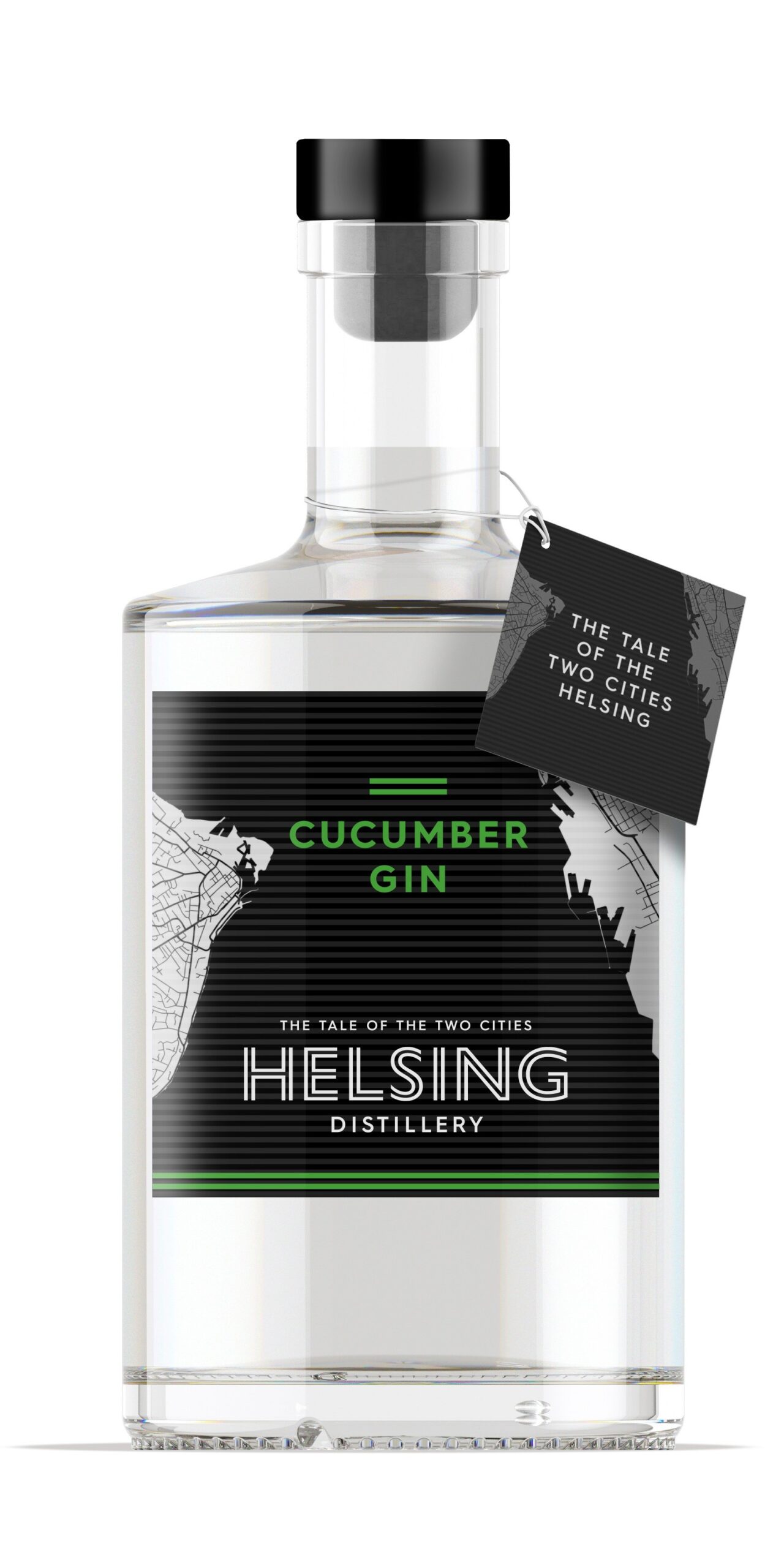 Helsing Destilleri gin-flaska
