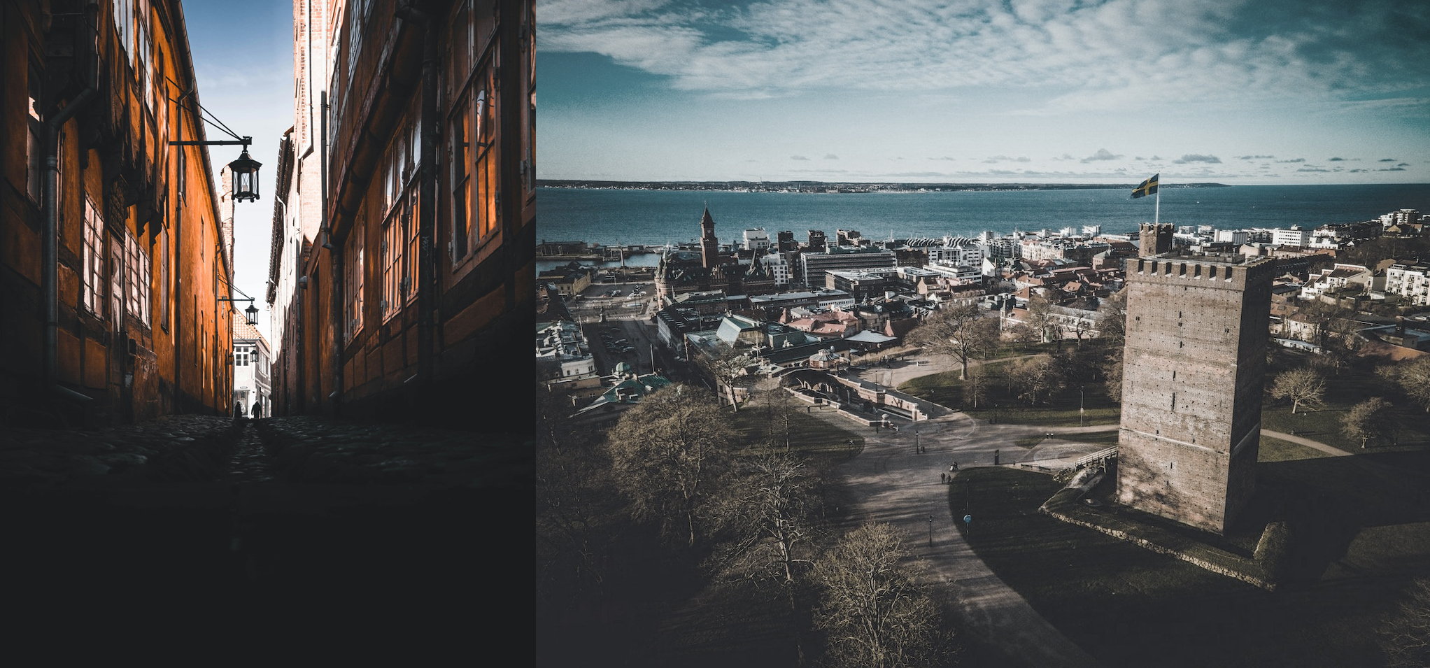 Helsingör och Helsingborg.